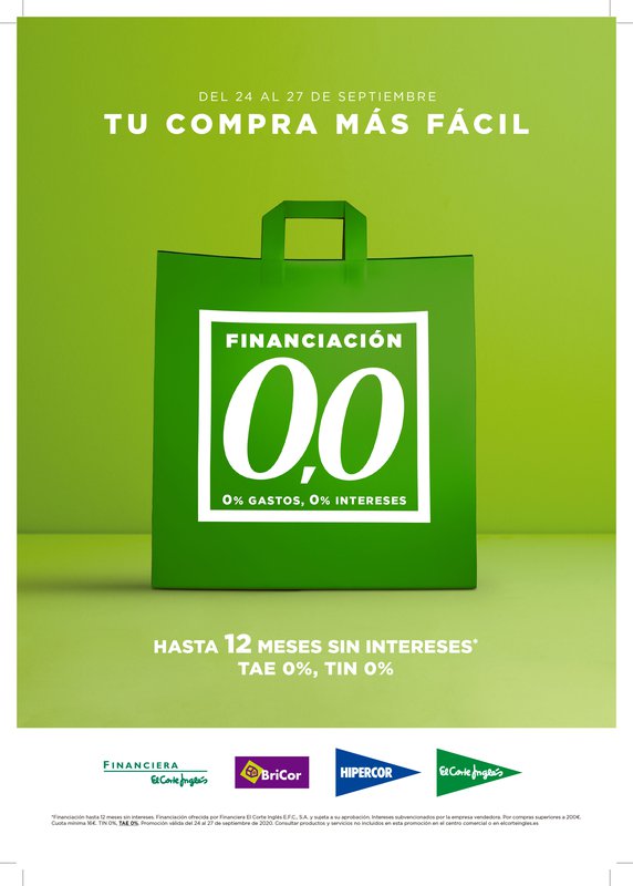 El Corte Inglés financia compras sin intereses