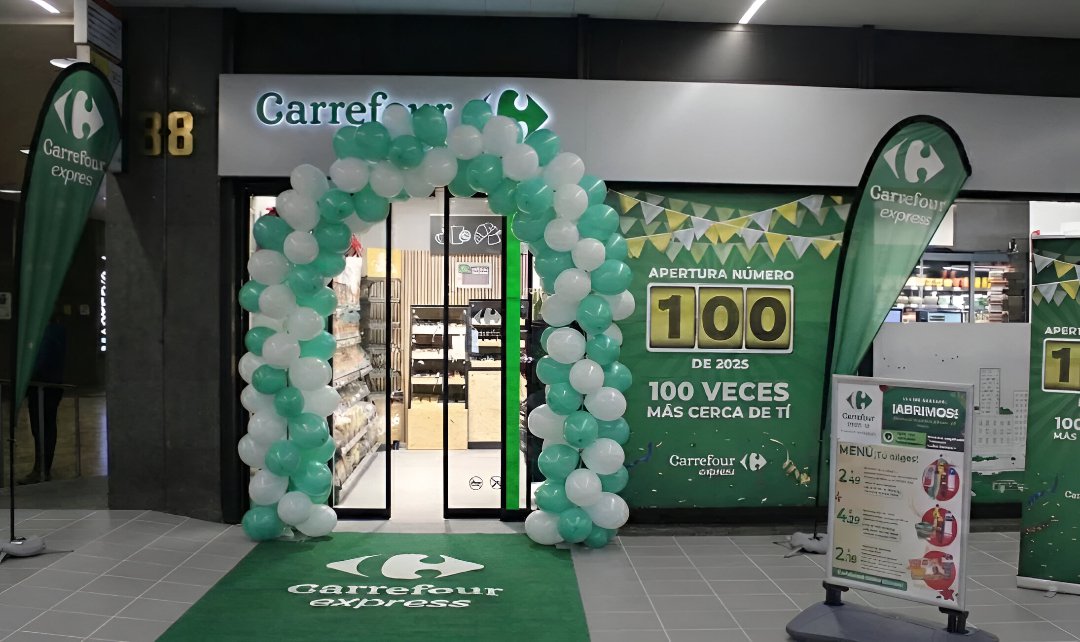 Carrefour alcanza las 1.600 tiendas en España tras cerrar el año con 100 aperturas