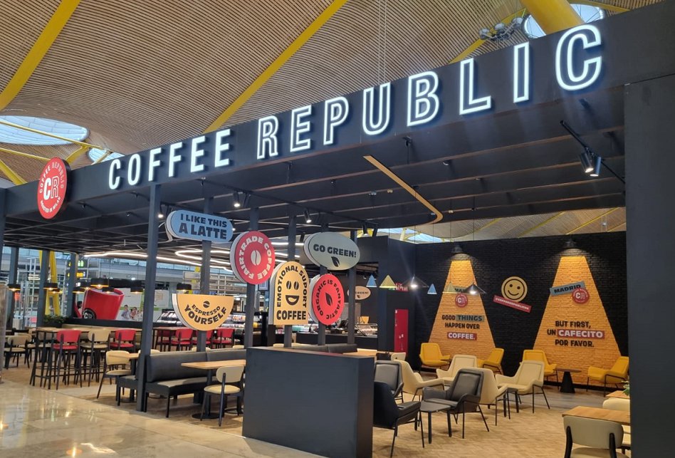 Ibersol abre un nuevo Coffee Republic en el aeropuerto Madrid-Barajas