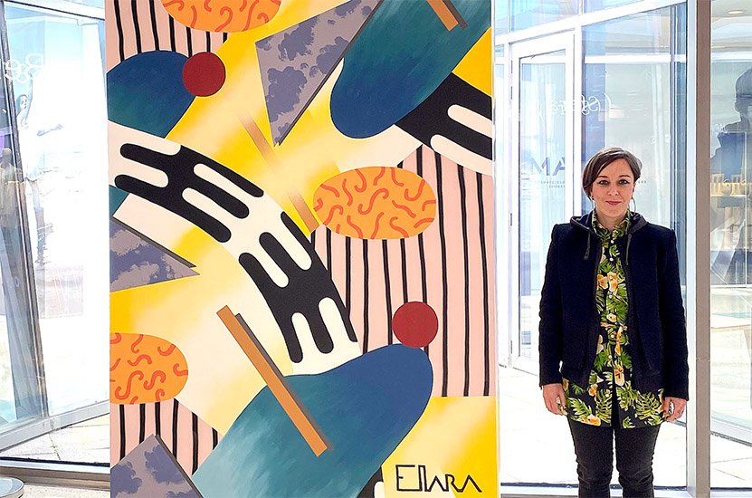 Gran Vía de Vigo apoya el talento local con un mural de la artista Elara Elvira