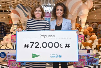 El Corte Inglés entrega 72.000 euros a UNICEF España