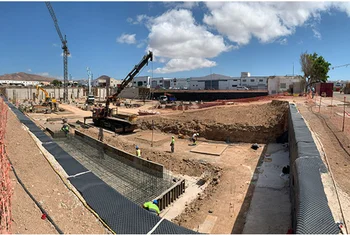 Avanzan a buen ritmo las obras de un supermercado Hiperdino en Lanzarote