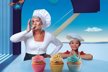 Los abuelos y nietos se convierten en reposteros en Los Prados
